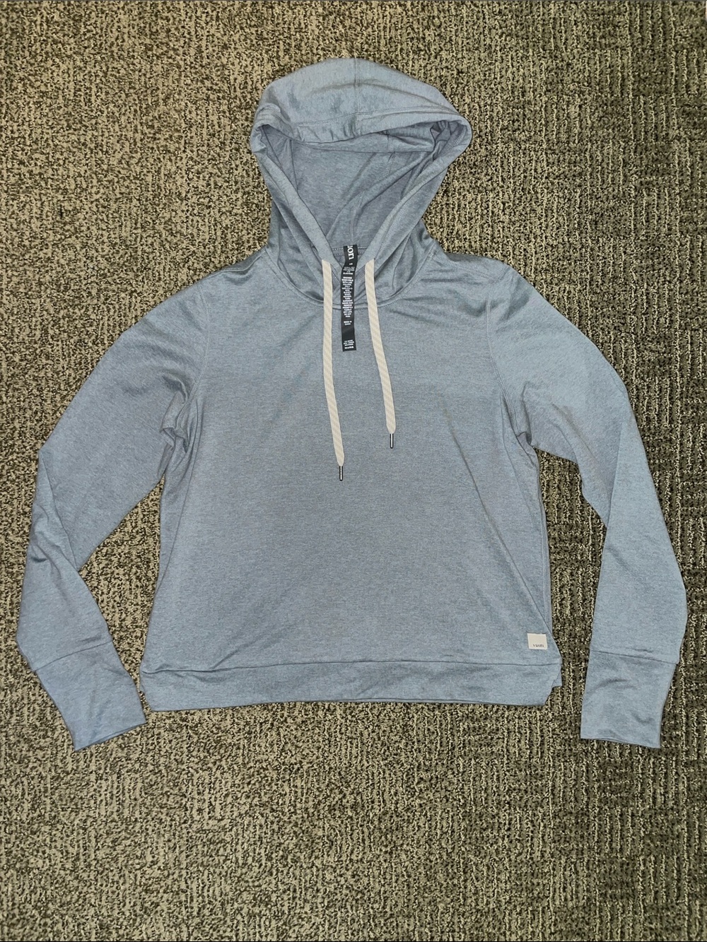 Vuori Light Blue Hooded Pullover